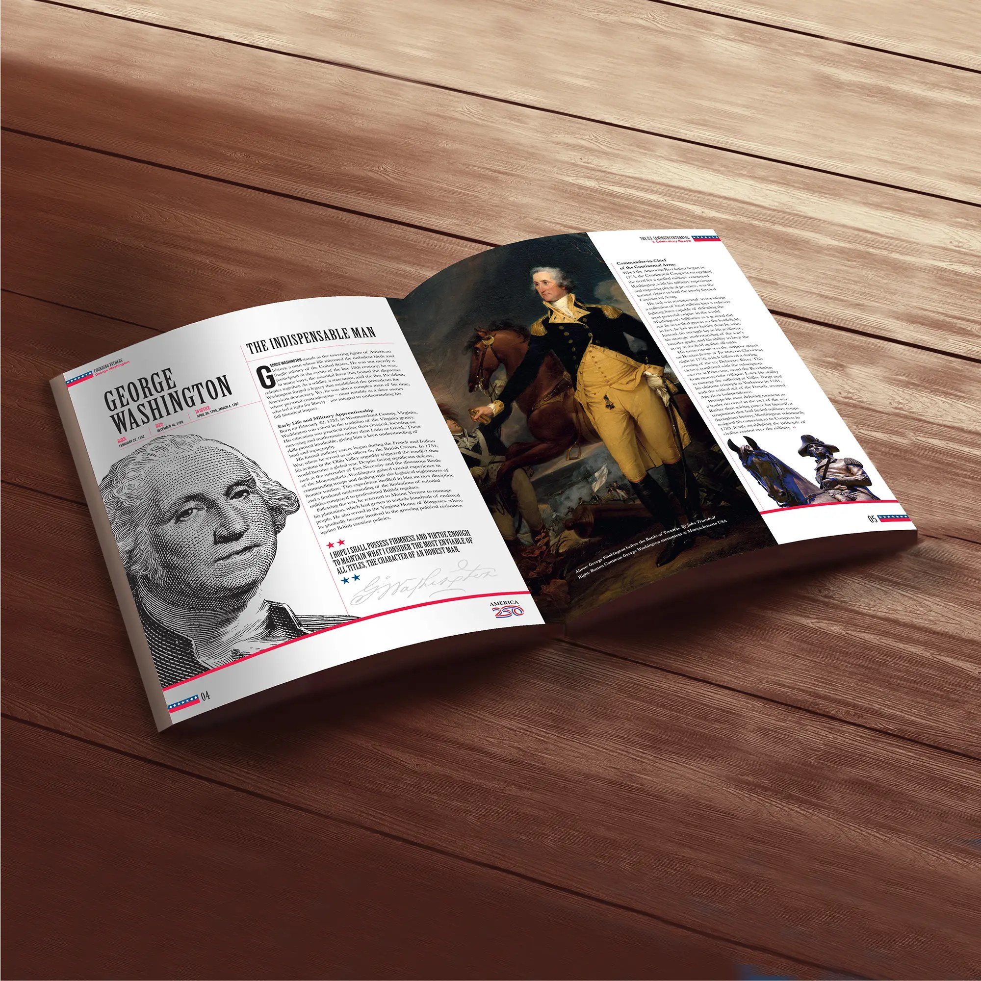 George Washington: The Indispensable Man spread